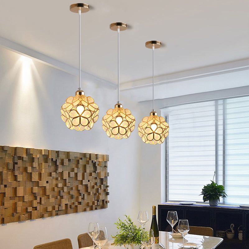 Scandinavian Hexagon Iron Chandelier Pendant Light for Dining Room