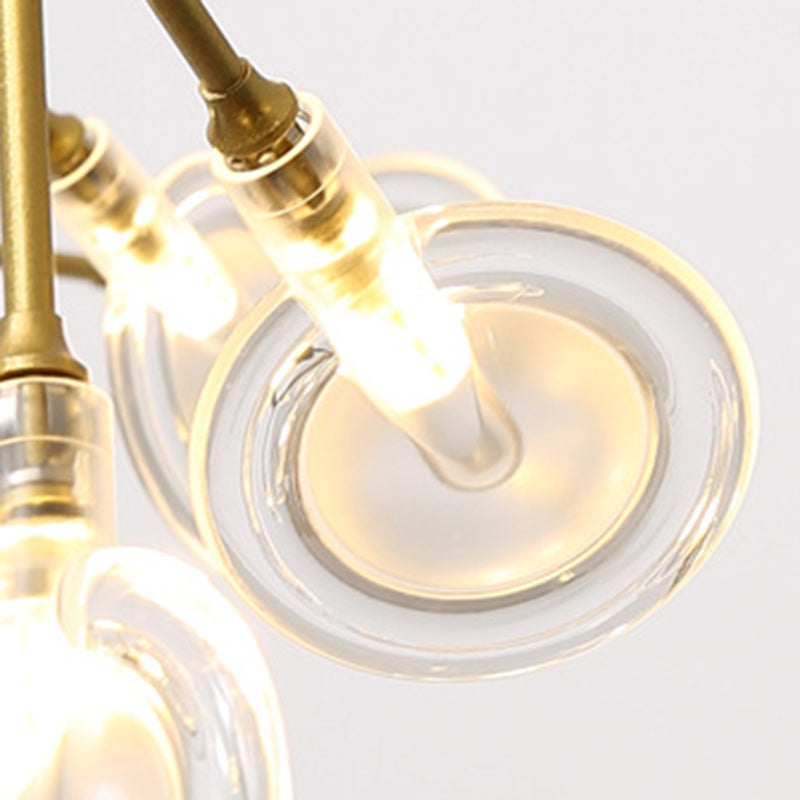 Scandinavian Iron Acrylic Chandelier Pendant Light for Living Room