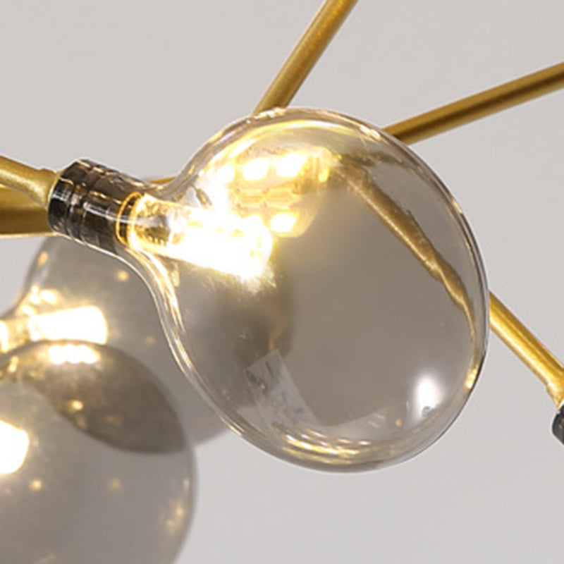 Scandinavian Iron Acrylic Chandelier Pendant Light for Living Room