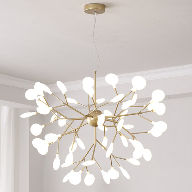Scandinavian Iron Acrylic Chandelier Pendant Light for Living Room