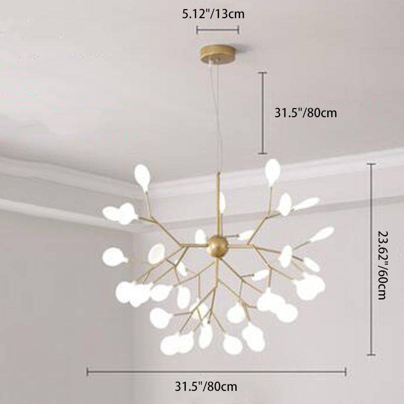 Scandinavian Iron Acrylic Chandelier Pendant Light for Living Room