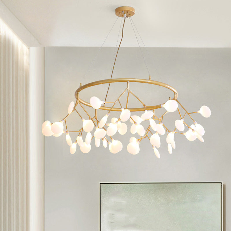 Scandinavian Iron Acrylic Chandelier Pendant Light for Living Room