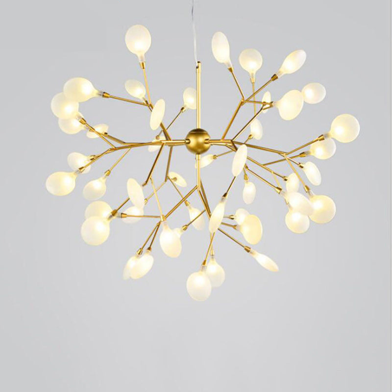 Scandinavian Iron Acrylic Chandelier Pendant Light for Living Room