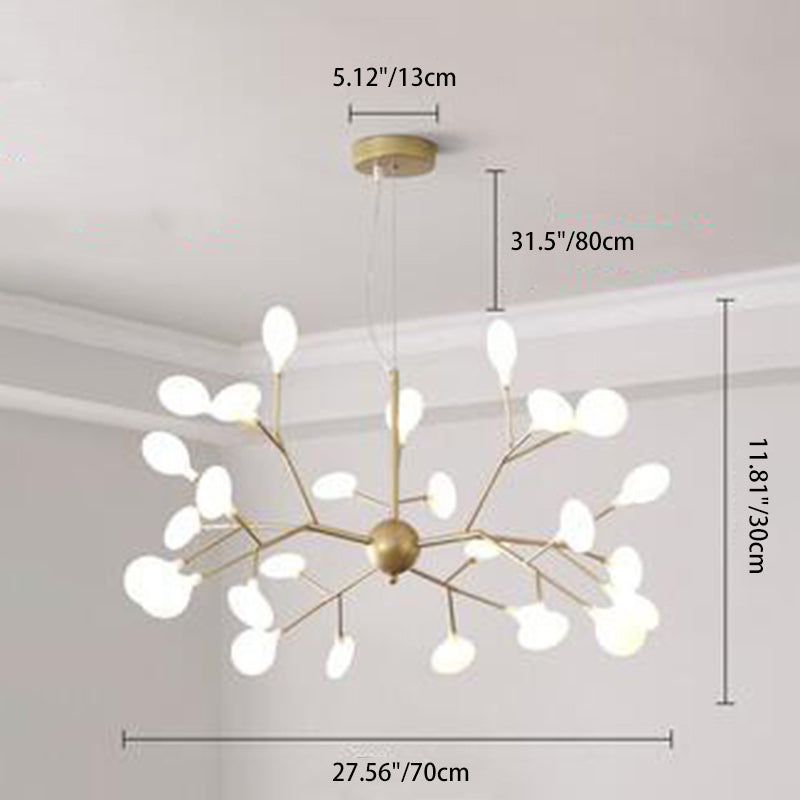 Scandinavian Iron Acrylic Chandelier Pendant Light for Living Room