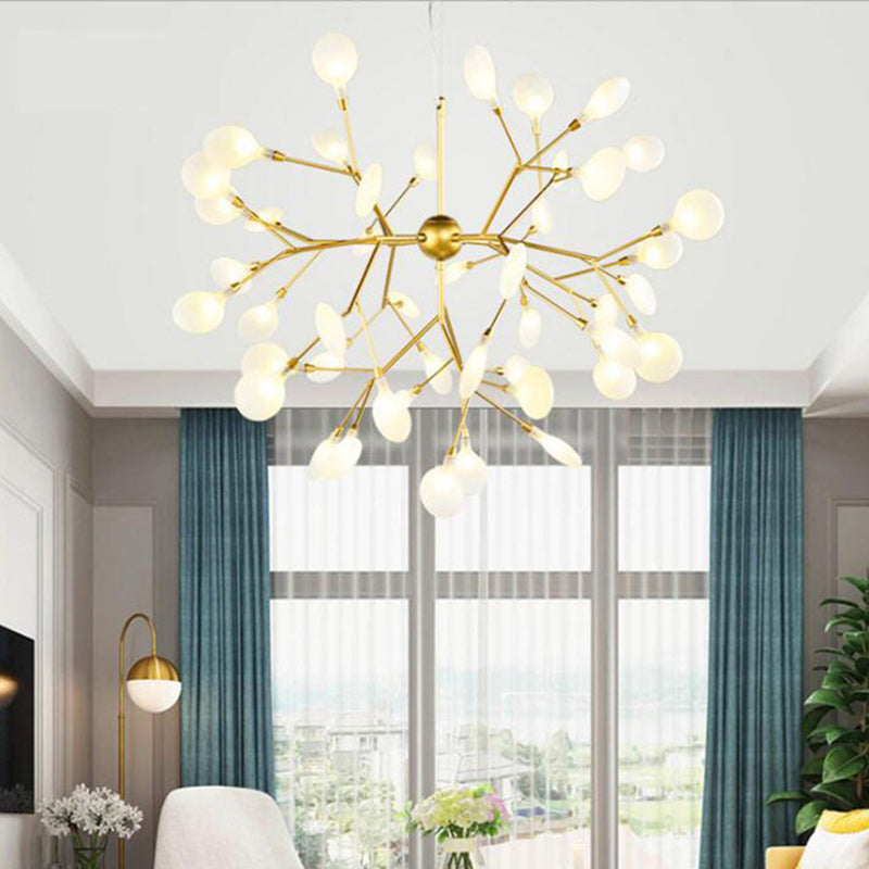 Scandinavian Iron Acrylic Chandelier Pendant Light for Living Room