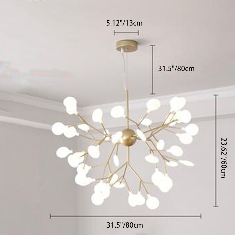 Scandinavian Iron Acrylic Chandelier Pendant Light for Living Room