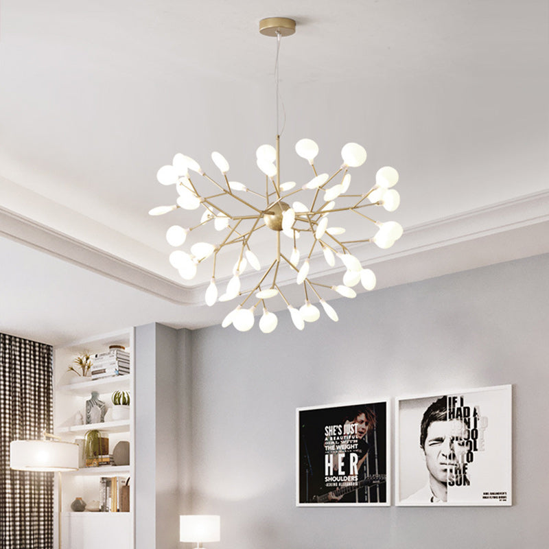 Scandinavian Iron Acrylic Chandelier Pendant Light for Living Room