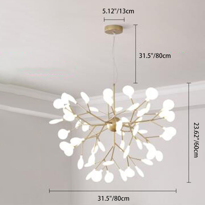 Scandinavian Iron Acrylic Chandelier Pendant Light for Living Room