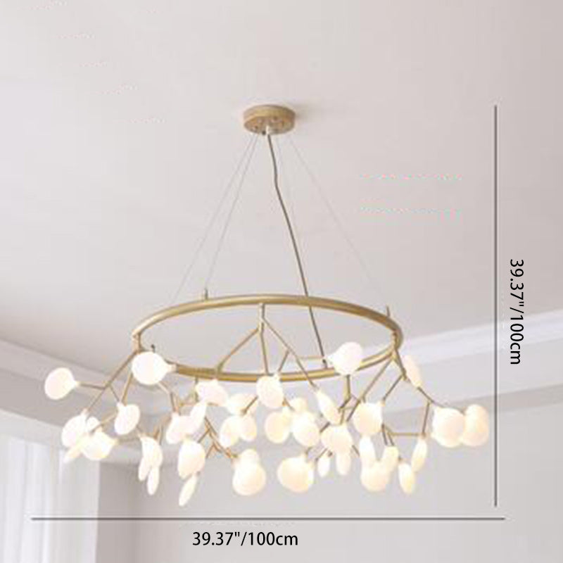 Scandinavian Iron Acrylic Chandelier Pendant Light for Living Room
