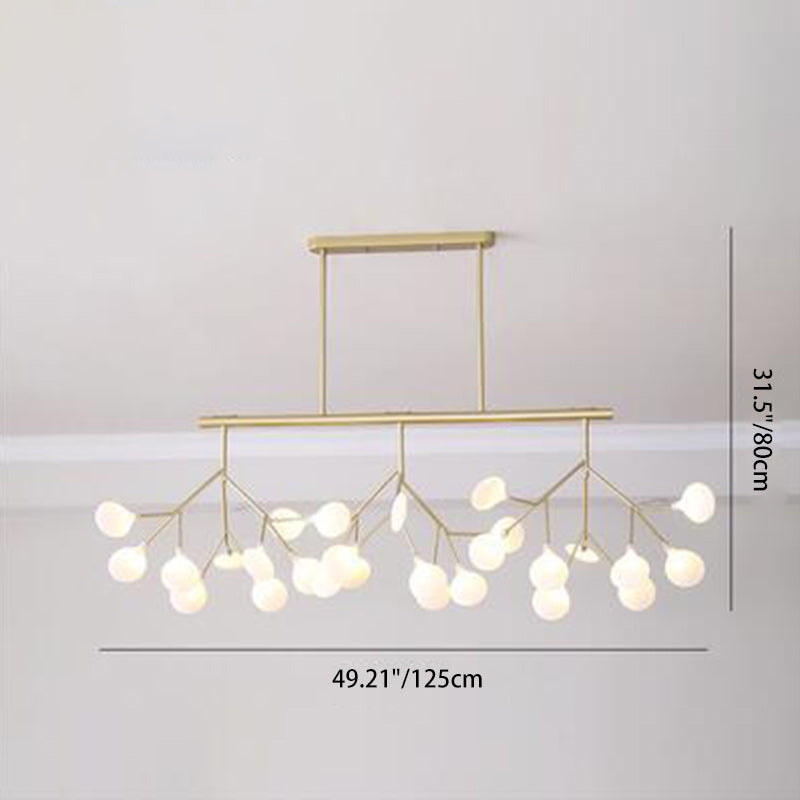 Scandinavian Iron Acrylic Chandelier Pendant Light for Living Room