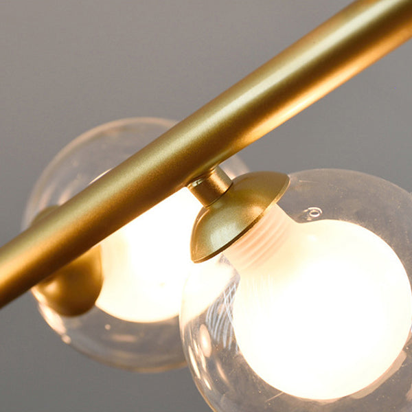 Modern Minimalist Iron & Glass Round Chandelier for Dining Room Island