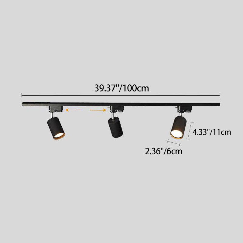 Sleek Black Tubular LED Flush Mount Track Lighting for Contemporary Homes
