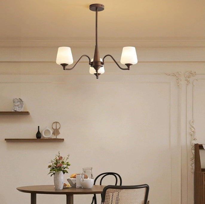 Rustic French Iron & Glass Branch Chandelier, 3/6/8/10 Lights, Living Room