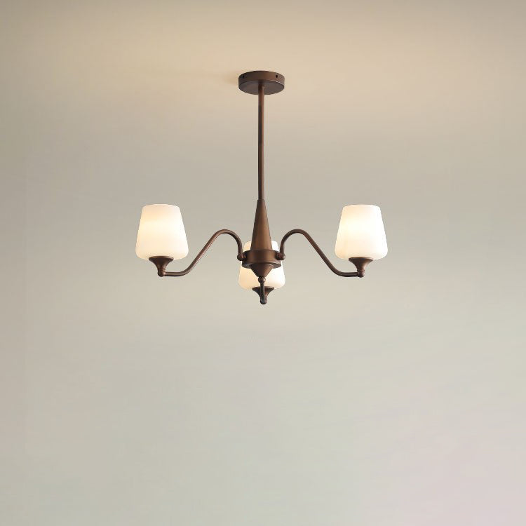Rustic French Iron & Glass Branch Chandelier, 3/6/8/10 Lights, Living Room