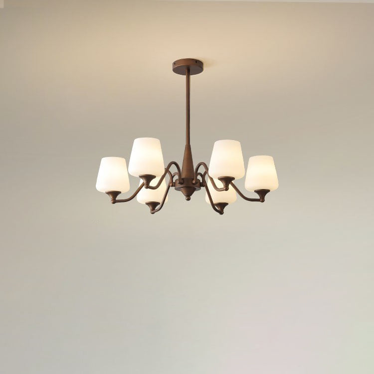 Rustic French Iron & Glass Branch Chandelier, 3/6/8/10 Lights, Living Room