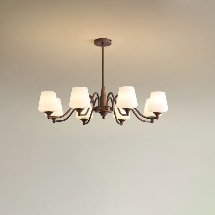 Rustic French Iron & Glass Branch Chandelier, 3/6/8/10 Lights, Living Room