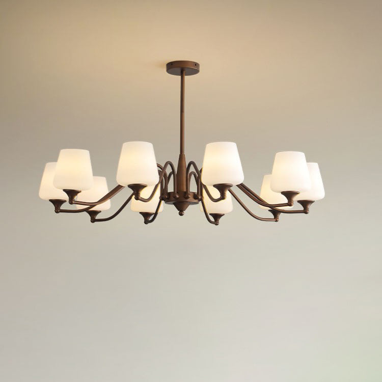Rustic French Iron & Glass Branch Chandelier, 3/6/8/10 Lights, Living Room