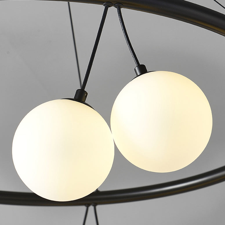 Nordic Style Iron and Glass 8/10/14-Light Linear Chandelier for Home