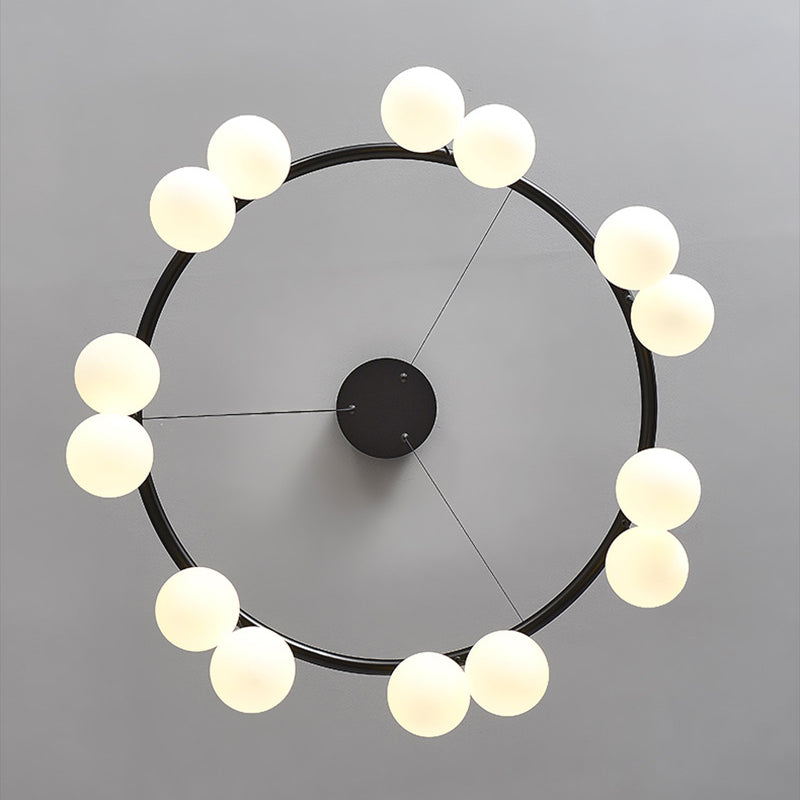 Nordic Style Iron and Glass 8/10/14-Light Linear Chandelier for Home