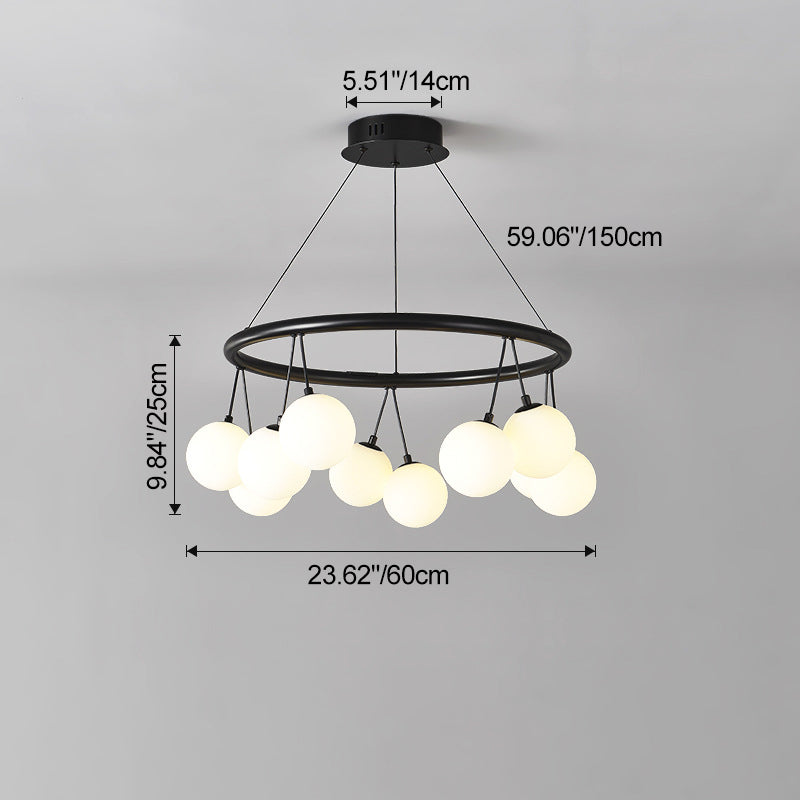 Nordic Style Iron and Glass 8/10/14-Light Linear Chandelier for Home