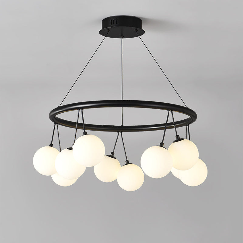 Nordic Style Iron and Glass 8/10/14-Light Linear Chandelier for Home