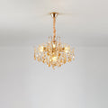 Elegant French Crystal & Iron Teardrop Chandelier for Bedroom & Living Room