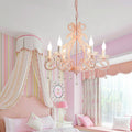 Rustic Farmhouse 6-Light Crystal Iron Branch Chandelier for Dining Room