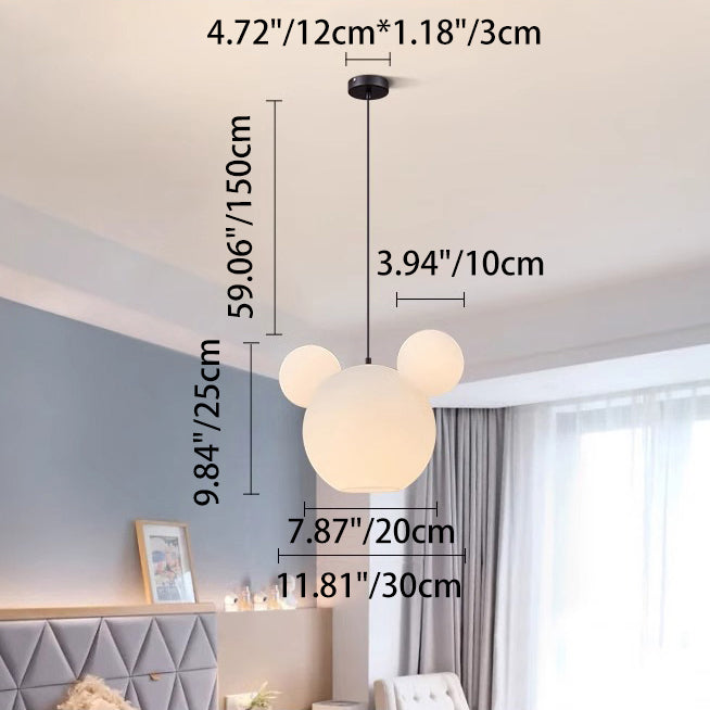 Chic PE Iron Art Deco 3-Light Round Chandelier for Kids' Bedroom & Playroom