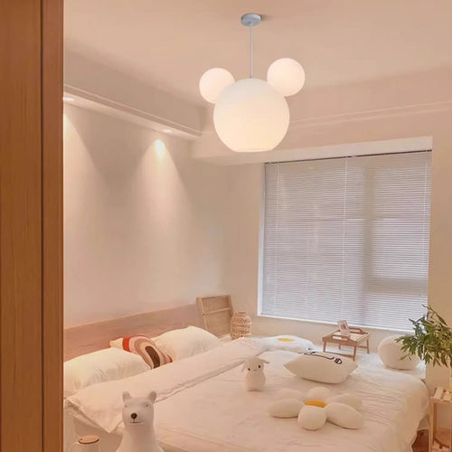 Chic PE Iron Art Deco 3-Light Round Chandelier for Kids' Bedroom & Playroom