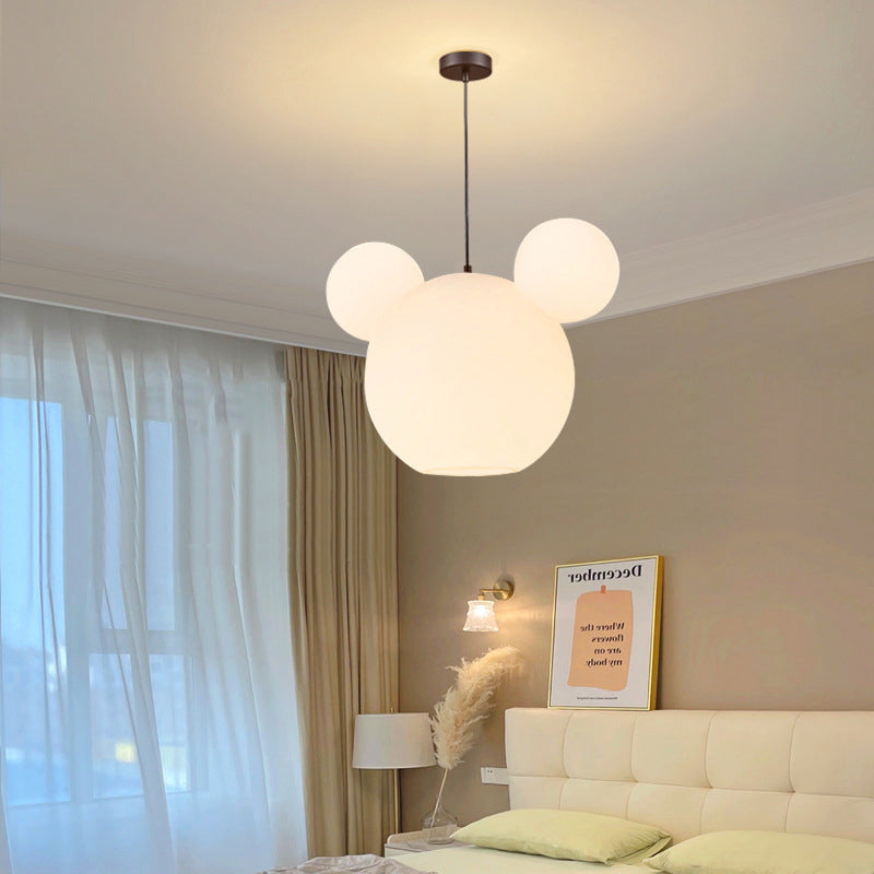 Chic PE Iron Art Deco 3-Light Round Chandelier for Kids' Bedroom & Playroom