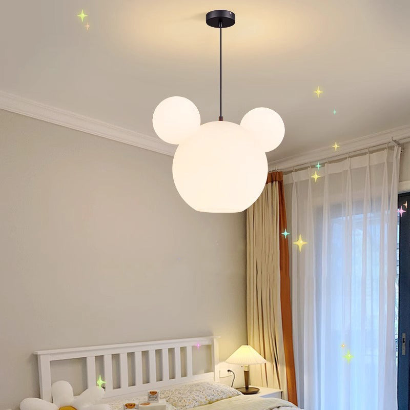 Chic PE Iron Art Deco 3-Light Round Chandelier for Kids' Bedroom & Playroom