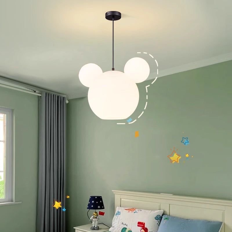 Chic PE Iron Art Deco 3-Light Round Chandelier for Kids' Bedroom & Playroom