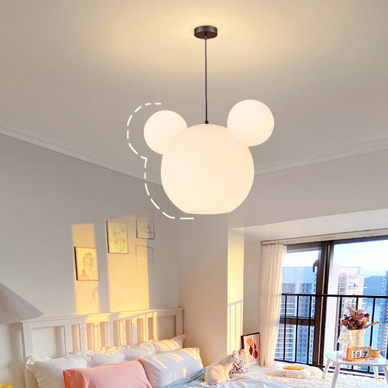 Chic PE Iron Art Deco 3-Light Round Chandelier for Kids' Bedroom & Playroom