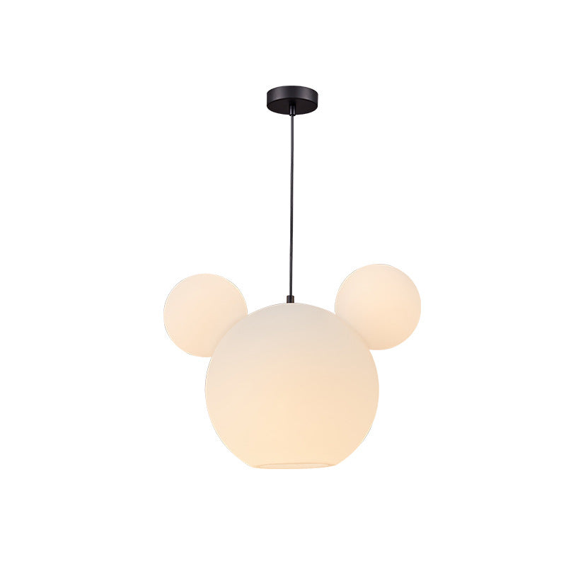 Chic PE Iron Art Deco 3-Light Round Chandelier for Kids' Bedroom & Playroom