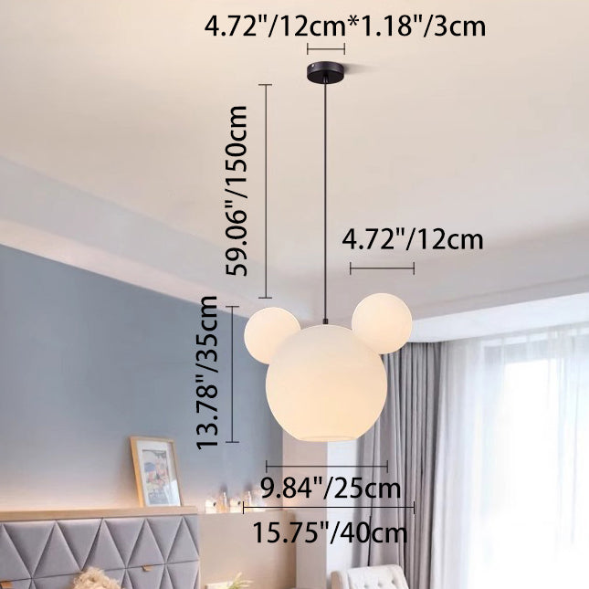 Chic PE Iron Art Deco 3-Light Round Chandelier for Kids' Bedroom & Playroom