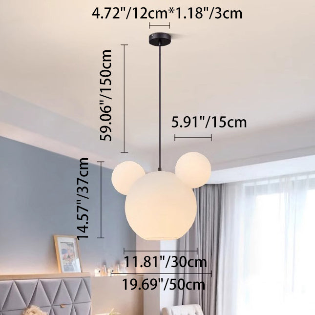 Chic PE Iron Art Deco 3-Light Round Chandelier for Kids' Bedroom & Playroom