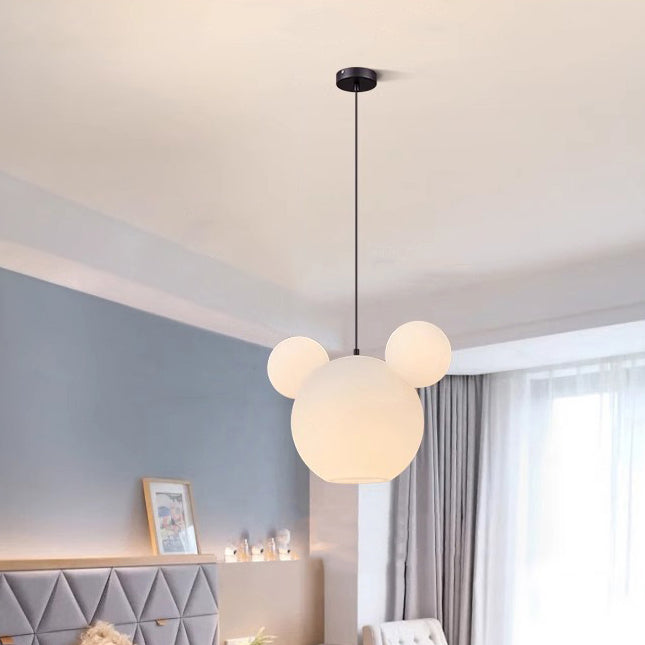 Chic PE Iron Art Deco 3-Light Round Chandelier for Kids' Bedroom & Playroom