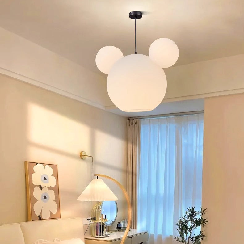Chic PE Iron Art Deco 3-Light Round Chandelier for Kids' Bedroom & Playroom
