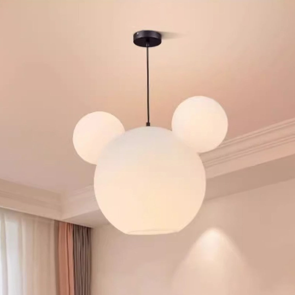 Chic PE Iron Art Deco 3-Light Round Chandelier for Kids' Bedroom & Playroom