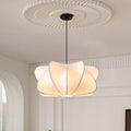 Elegant Faux Silk Japanese Iron Propeller Chandelier for Bedroom & Living Room