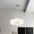 Contemporary White PVC & Metal LED Balloon Bubble Chandelier for Living Room