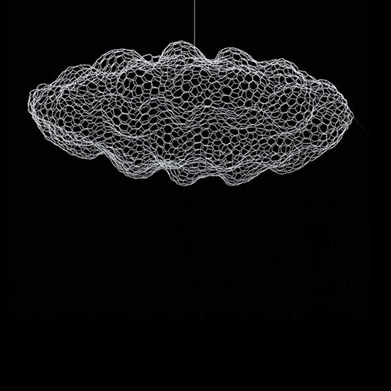 Nordic Gray Iron LED Chandelier Star Design for Modern Dining Room