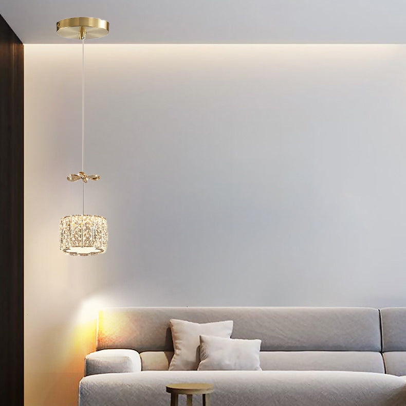 Modern Crystal & Stainless Steel Raindrop LED Chandelier for Dining & Living Room