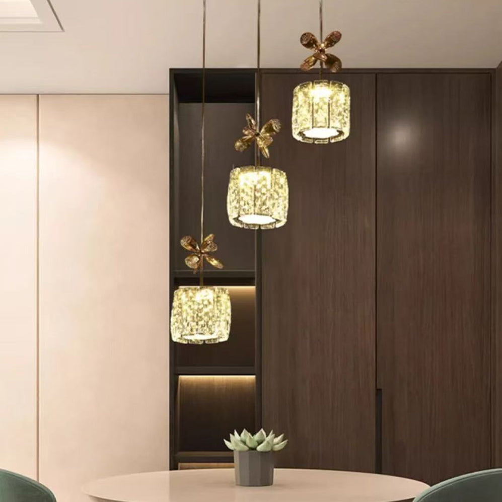 Modern Crystal & Stainless Steel Raindrop LED Chandelier for Dining & Living Room
