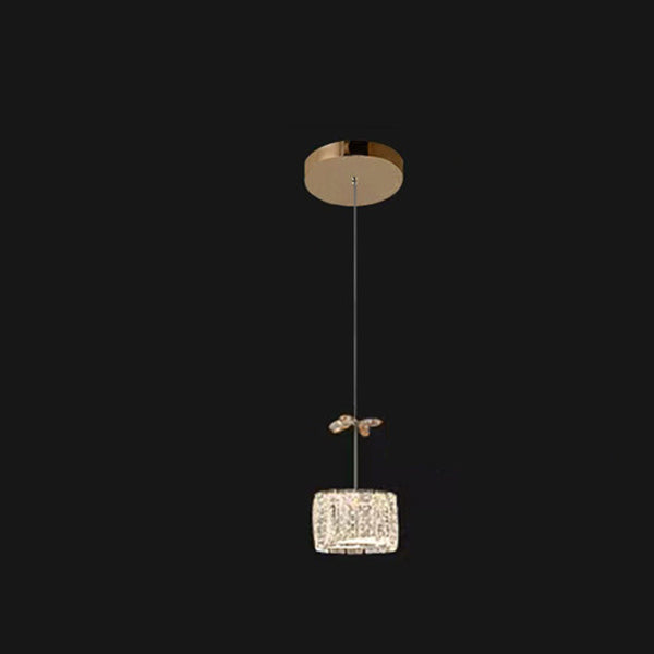Modern Crystal & Stainless Steel Raindrop LED Chandelier for Dining & Living Room