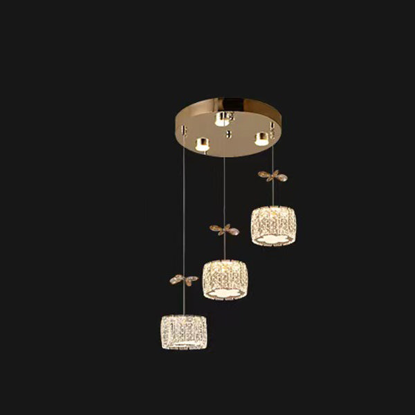 Modern Crystal & Stainless Steel Raindrop LED Chandelier for Dining & Living Room