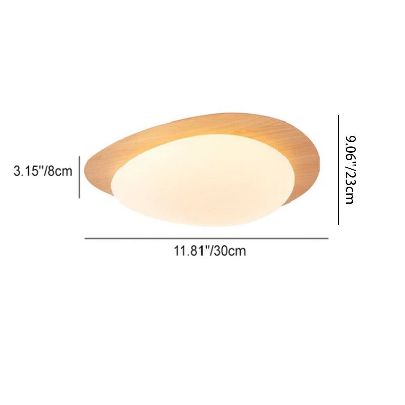 Modern White Acrylic Pebble Shape LED Flush Mount Light for Bedroom