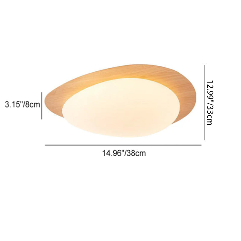 Modern White Acrylic Pebble Shape LED Flush Mount Light for Bedroom