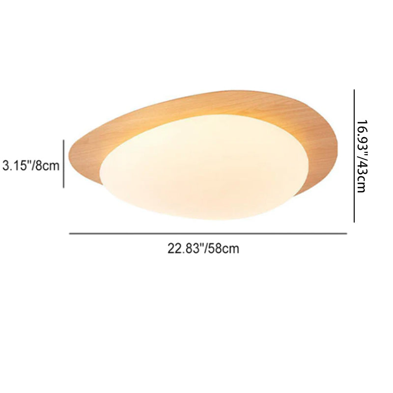 Modern White Acrylic Pebble Shape LED Flush Mount Light for Bedroom