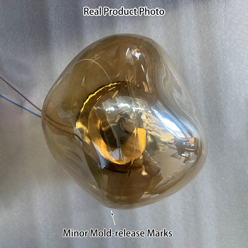 Irregular Spherical Electroplated Glass Wall Sconce Lamp for Living Room
